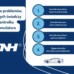 Rodzaje problemów, o których świadczy kontrolka akumulatora: zapala się podczas jazdy, gaśnie po odpaleniu, migająca przed odpaleniem.