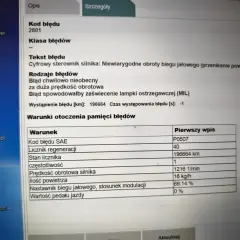 Diagnostyka DTC BMW: błąd 2801, sterownik silnika, obroty biegu jałowego, przenikanie powietrza. P0507.
