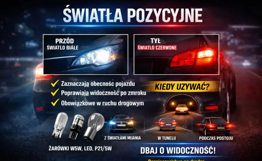 Światła pozycyjne a postojowe - Uniknij mandatu i pomyłek